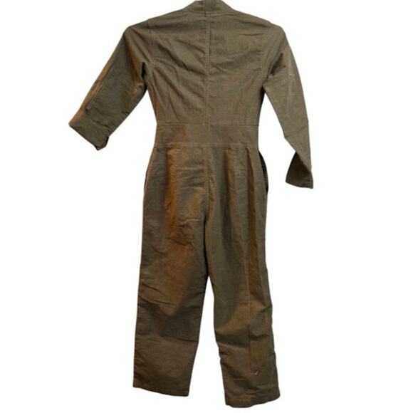 Lucky Brand Olive Utility Jumpsuit XS Cropped Workwear Style - Picture 6 of 8